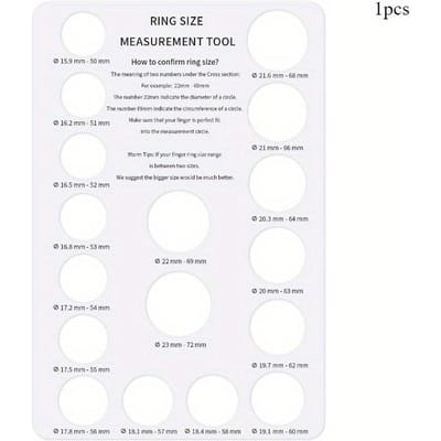 1 stuks Ringmaatkaart - Europese & Amerikaanse Maat Conversietabel met Meetomtrek Gids, Duurzaam Karton Sieraden Maakgereedschap European Code Card Board