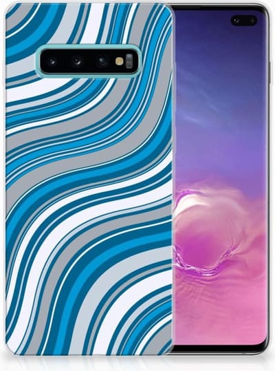 Samsung Galaxy S10 Plus TPU bumper Waves Blue