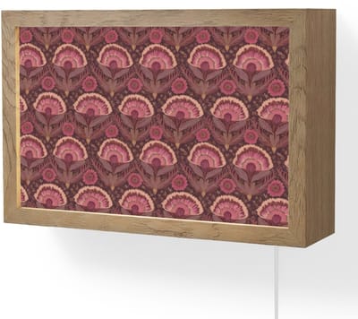 Wandlamp 30x20 cm - Oplaadbaar - Antiek - Bloemen - Kleurrijk - Wandlampen binnen woonkamer - Slaapkamer lamp met kabel - Decoratieve nachtlamp - Vloerlamp snoer