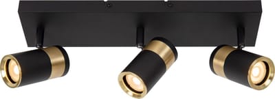 Lucide GORIK - Plafondspot (Plafondlamp) - 3xGU10 - Zwart