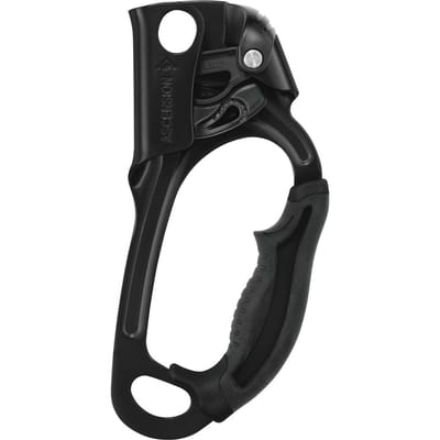 Petzl ASCENSION – Lijnklem met handvat rechts, zwart, voor SRT klimmen