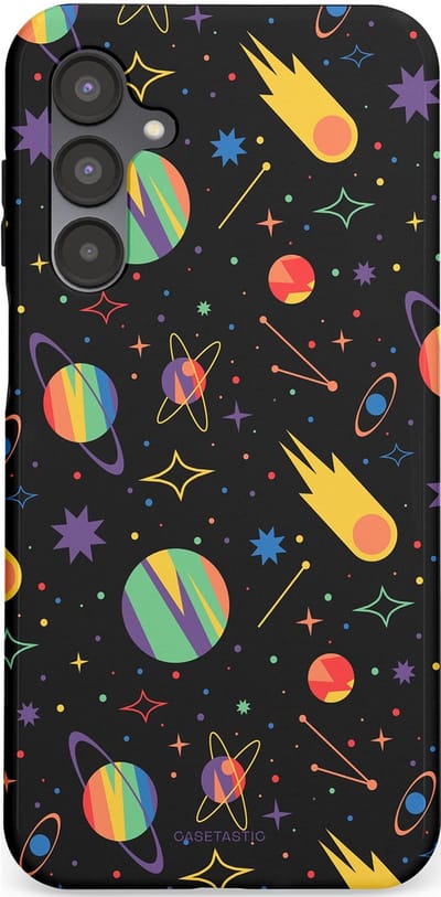 Casetastic Hoesje Geschikt voor Samsung A16 - Stijlvolle Beschermende Duo-layer Case - Planeten en meteoren