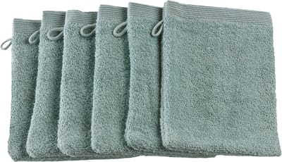 Casilin - Como - Washandjes 6 stuks Hotelkwaliteit - 100% katoen - Zacht en Absorberend - Groen
