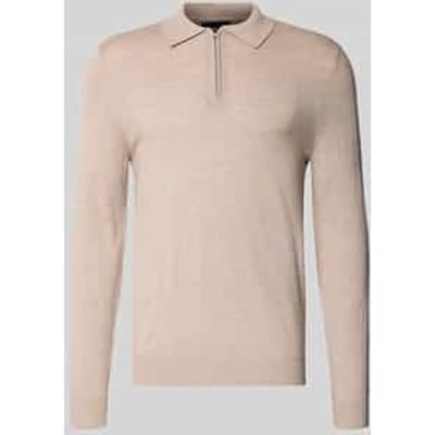 Regular fit gebreide pullover van wolmix met platte kraag