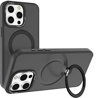 Multimedia & Accessoires Magsafe TPU Back Cover Case Hoesje met Standaard geschikt voor Apple iPhone 16 – Zwart – Zachte Plastic - Siliconen – Harde Plastic – Soft Case – Flexibel