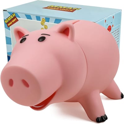 SnelShoppen - Queentas Kids Roze Varkentje Spaarpot Schattige Geldbespaarbox Plastic Kinderen Speelgoed