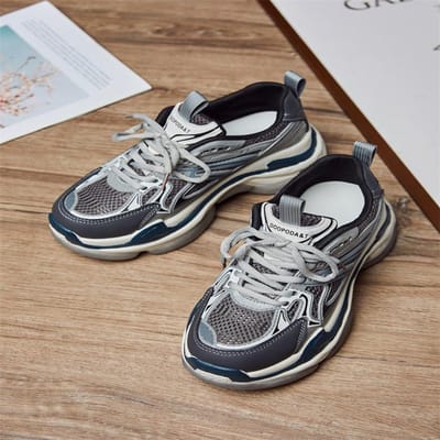 Retro Daddy Schoenen Dames Lente Nieuwe Stijl Dikke Zool Verhoogd Kleurafstemming Alles-match Casual Sportschoenen 40