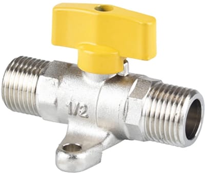 Vt products - Slang Connector - Kogelkraan voor gasleiding - Type C - Messing - Slangweerhaak - Geschikt voor grill en fornuis