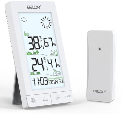 Weerstation Draasloos Binnen/Buiten - Weerstation - LCD Scherm - Binnen- en Buitentemperatuur - Multifunctioneel - Voor Thuisgebruik