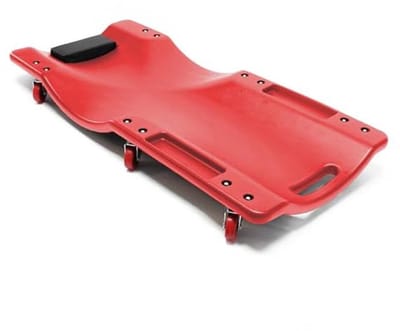 Montage rolplank 91x42.5x11.5 cm voor auto en werkplaats, max. 100 kg, met hoofdsteun en 2 compartimenten
