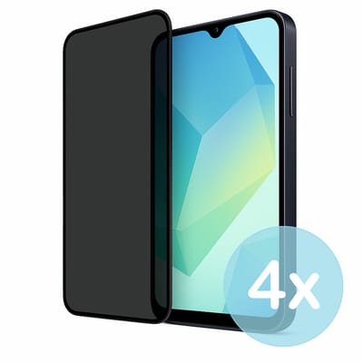 Privacy Screenprotector Geschikt voor Samsung Galaxy A16 – Anti-Gluren – Krasbestendig Gehard Glas 9H – Volledige Dekking – 4-Pack – FuturiQ