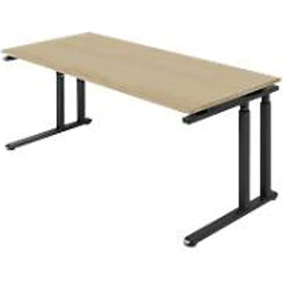 Schäfer Shop  Select Bureautafel SET UP, C-poot onderstel, 1800 x 800, eik/grafiet
