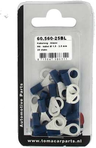 Kabeloog M6 blauw 25 stuks blister
