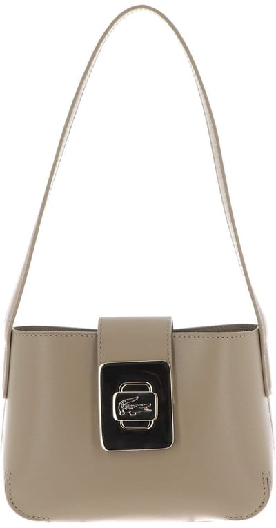 LACOSTE Leren Schoudertas Amelia Shoulder Bag Viennois Beige