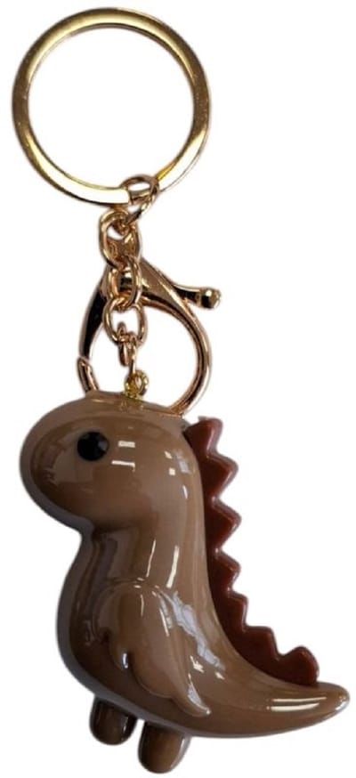 Een meepakker, deze schattige glanzende dino met een lieve uitstraling. Eenvoudig, maar met details afgewerkt. Een mooie blikvanger voor aan de sleutelbos, tas of om als decoratie op te hangen. Een leuke sleutelhanger voor uzelf of als cadeau.