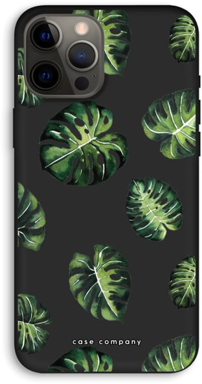 Case Company® - Hoesje geschikt voor iPhone 12 Pro Max hoesje - Tropische bladeren - Biologisch Afbreekbaar Telefoonhoesje - Bescherming alle Kanten en Schermrand