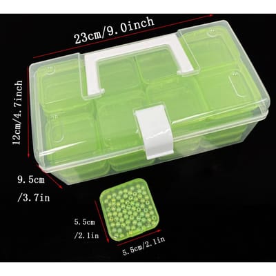 32 pièces/ensemble boîte de rangement en plastique, boîte de tri d'accessoires de perles de bricolage, mallette de rangement multifonctionnelle, organisateur de perles d'ongles de bijoux