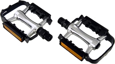 Fiets pedalen - Fietsaccessoires - Mountainbiken - Verzegelde kogellagers - 10.1 x 6.3 cm - Zwart zilver