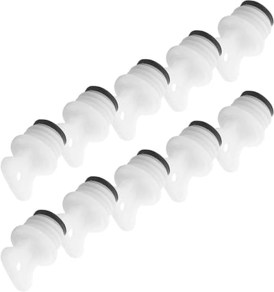Kruik Stoppers - Warmwaterzak Deksels - Winter Comfort - Lekvrij Ontwerp - 10 Stuks - Wit