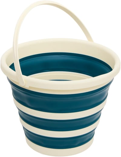 5Five Emmer - 10L - blauw - PP - opvouwbaar - 32 x 32 x 32 cm - flexibel - schoonmaken