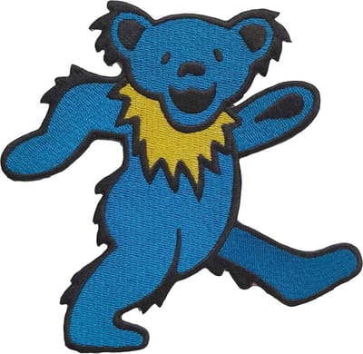 Grateful Dead - Blue Dancing Bear Patch - Blauw