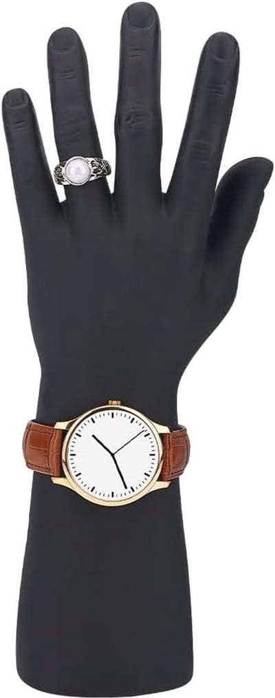 Zwart Hand Model voor Sieraden - Mannequin Display Stand voor Ringen, Armbanden en Horloges, 11.4 Inch voor Thuis en Kleine Ondernemingen