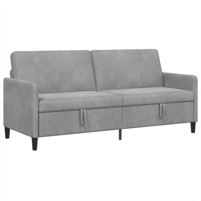 vidaXL - Sofa - met - Opbergruimte - Lichtgrijs - 192 - x - 78 - x - 87 - cm - Polyester