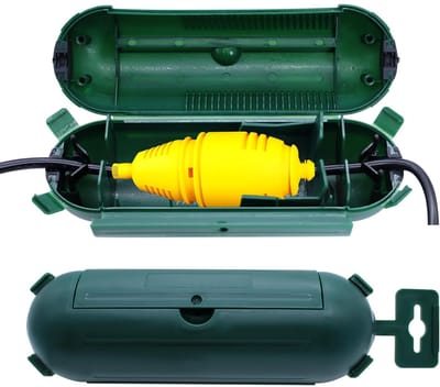 SnelShoppen - 2 Stuks Waterdichte Kabeldoos Buiten IP44 - Veiligheidsbox voor Stekkerbescherming - Tuin, Camping, Buitengebruik - Hoge Kwaliteit