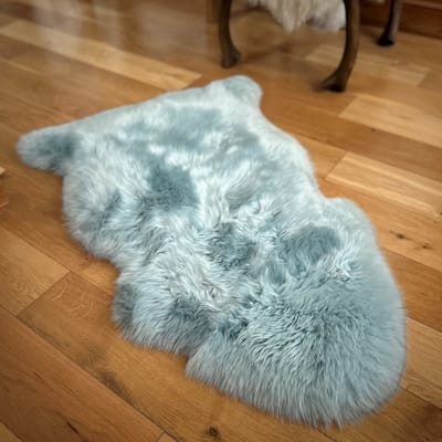 Echte eendenei-schapenvacht, zijdezacht, natuurlijk, zacht, pluizig, echt wollen tapijt