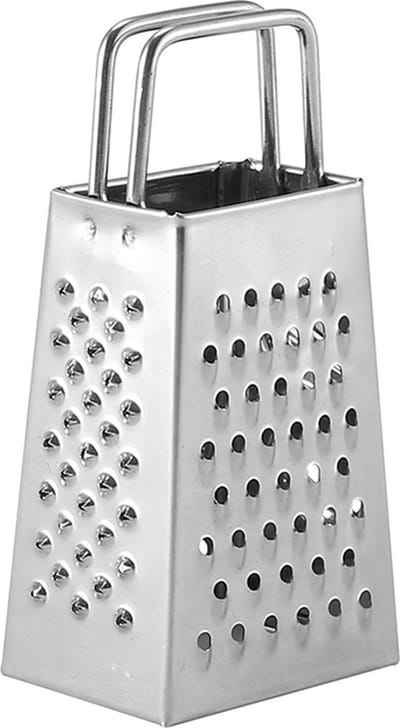 Mini rasp van RVS 8cm hoog (voor oa het raspen van amberblokjes / geurblokjes)