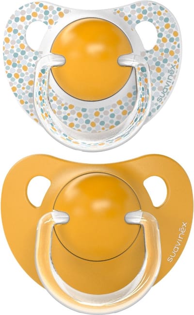 Suavinex Dreams Flat Duo Yellow 6-18m 2 stuks Silicone Fopspenen SXSDA2083300