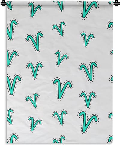 Wandkleed - Wanddoek - Ram - Zodiac - Design - 90x120 cm - Wandtapijt