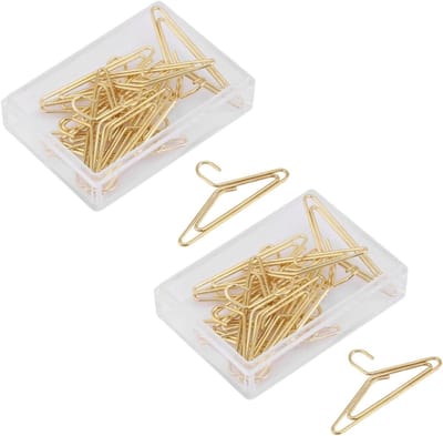 Schattige multifunctionele paperclips in pendantvorm, 24 stuks, roestvrij staal met opbergdoos voor kantoor en schoolgebruik