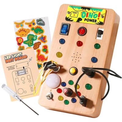 Montessori LED licht busy board voor kinderen, schakelaar, aan/uit-knop, intelligentie, vroege educatie, leerspeelgoed