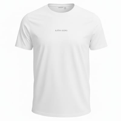 Björn Borg heren O-hals shirt classic logo wit