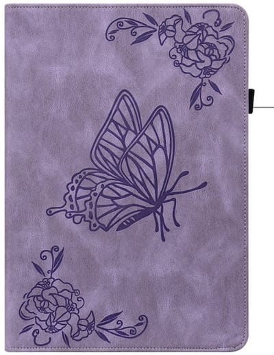 Vlinder - Bescherm-Etui Map geschikt voor Apple iPad Mini 6 - Mini 7 - Paars