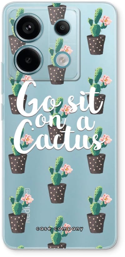 Case Company® - Hoesje geschikt voor Xiaomi Poco X6 hoesje - Cactus quote - Soft Cover Telefoonhoesje - Bescherming aan alle Kanten en Schermrand