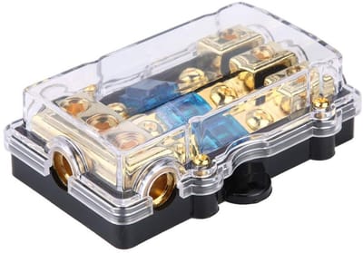 Jhubersproducts - Fuse Holder - Waterproof Fuse Box - Veiligheid voor Elektrische Apparatuur - Zwart - 24V 60A - Geschikt voor Auto en Boot -