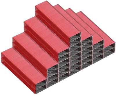 Standaard nietjes 26/6 Set van 2000 stuks Metaal Rood voor Kantoor en Thuisgebruik