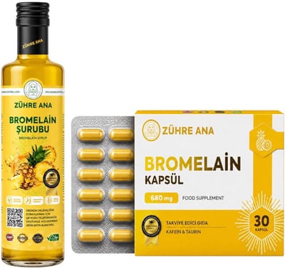 Zühre Ana Bromelaïne Set – 30 Capsules en 250 ml Siroop met Bromelaïne