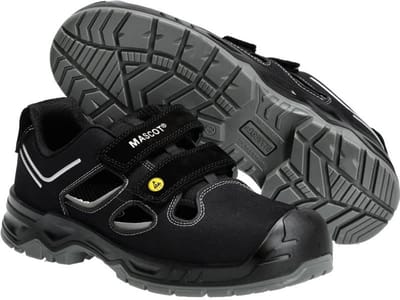 Mascot Footwear Flex Veiligheidssandalen F0100-910 - Zwart/Zilver - 36