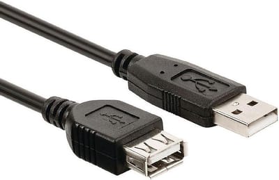 Pro USB 2.0 Hi-Speed extension cable Zwart