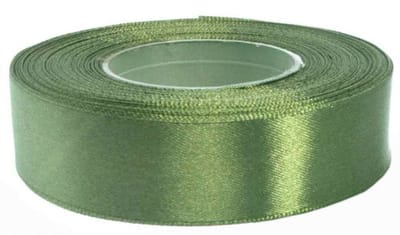 Hobbygroep satijnlint cadeau inpakken 25 mm 32 m kaki groen.