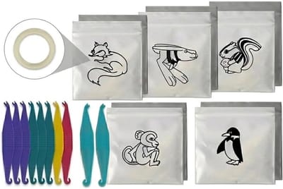 Kieferorthopädische Gummibänder Set met 10 Elastische Haken en Plaatsingsgereedschap voor Tandcorrectie, 5 Verschillende Patronen