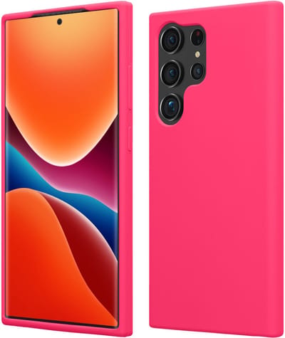 kwmobile telefoonhoesje geschikt voor Samsung Galaxy S23 Ultra - Hoesje met siliconen coating - Smartphone case in neon roze