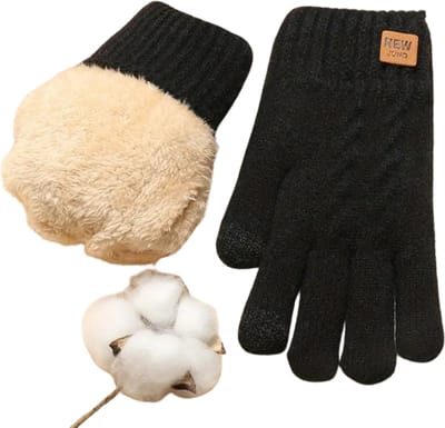 Livano Winterhandschoen - Handschoenen - Touchscreen Handschoenen - Handschoenen WInter - Winter - Fluweel - Zwart