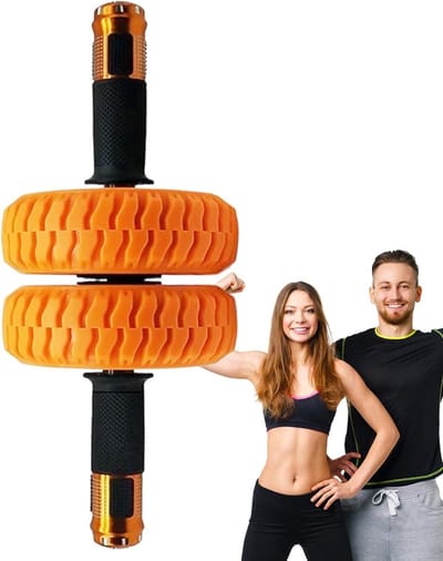 Buikspierwiel - Core Trainer - Krachttraining Thuis - Dubbele Wiel Stabiliteit - 15 Cm - Zwart