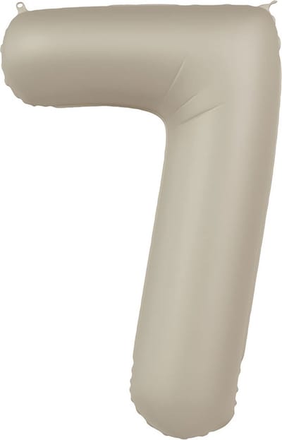 Folat - Folieballon Cijfer 7 Creamy Latte - 86 cm