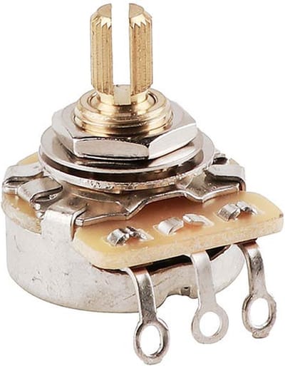 Fender 0054453049 1 MEG (1000K) Lineaire Potentiometer – Split Shaft, Jazzmaster Volume