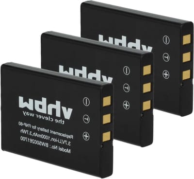 Camera Accu Set - Reserve Batterij - Fotografie Uitbreiding - Hoge Capaciteit - 3x 1000mAh - Zwart